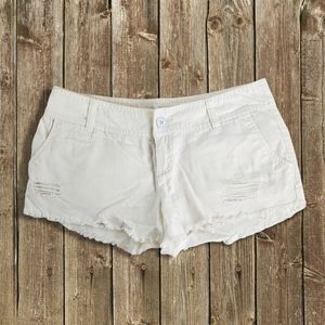CLOSET CLOSING! Mossimo • White Cotton Distressed Short Shorts